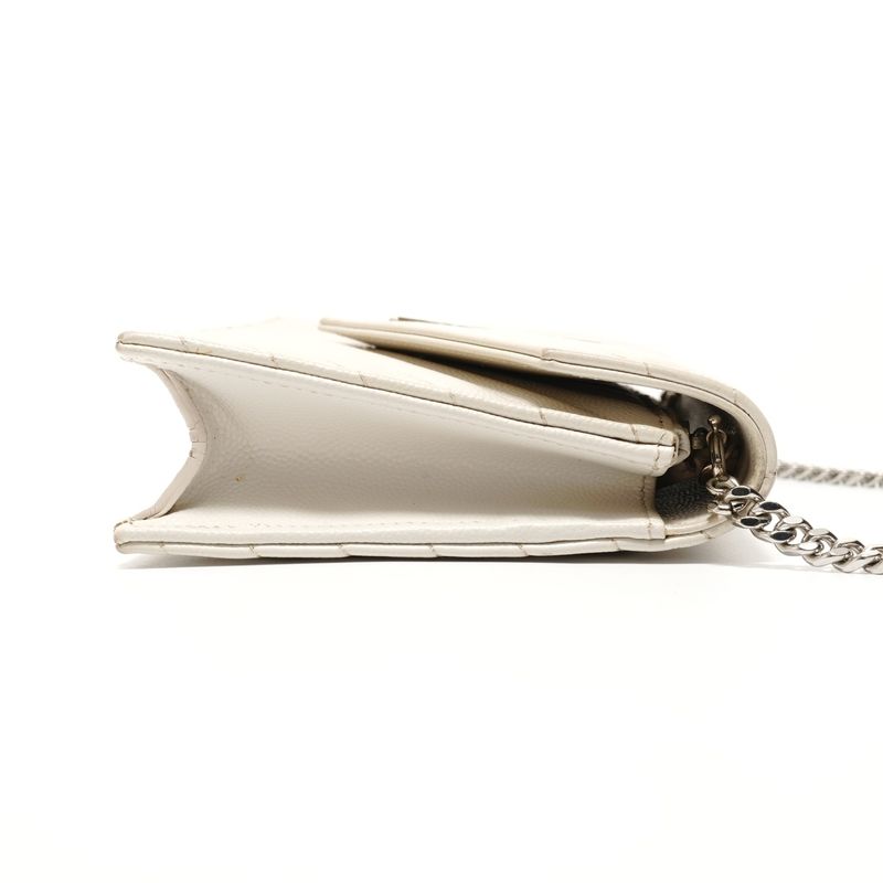 Saint Laurent Yves Shoulder Bag Cassandra Silver