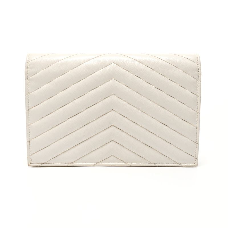 Saint Laurent Yves Shoulder Bag Cassandra Silver