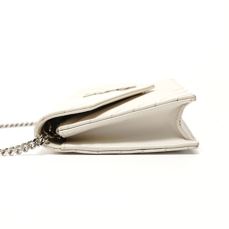 Saint Laurent Yves Shoulder Bag Cassandra Silver