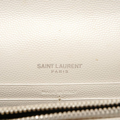 Saint Laurent Yves Shoulder Bag Cassandra Silver