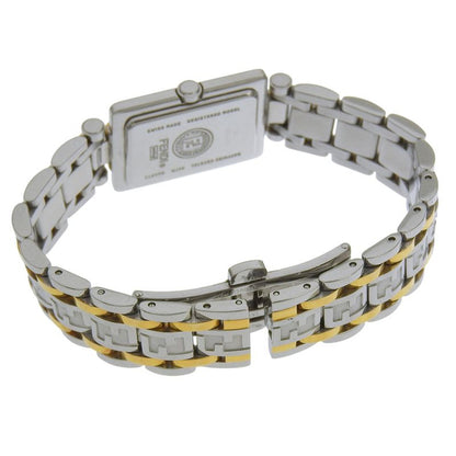 Fendi Zucca Stainless Steel Quartz Analog Display White Dial Watch