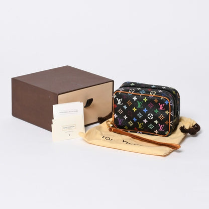 Louis Vuitton Pouch Trousse Wapiti Monogram Multicolor Black Takashi Murakami
