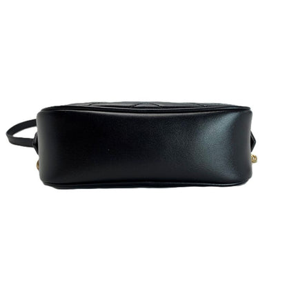 Gucci GG Marmont Chain Shoulder Bag Black Leather