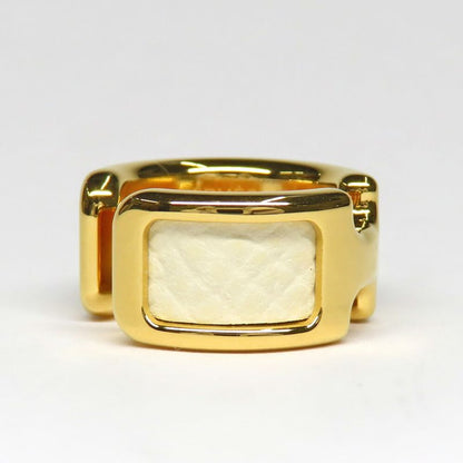 Hermes Olympe PM Nata Gold Metal Leather Small Hat