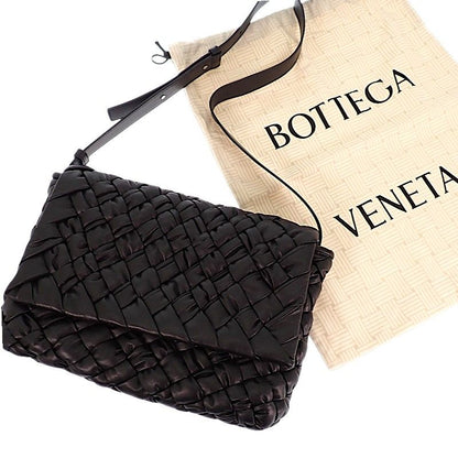 Bottega Veneta Rumple Messenger Shoulder Bag Calf Black Silver