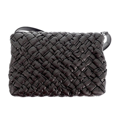 Bottega Veneta Rumple Messenger Shoulder Bag Calf Black Silver