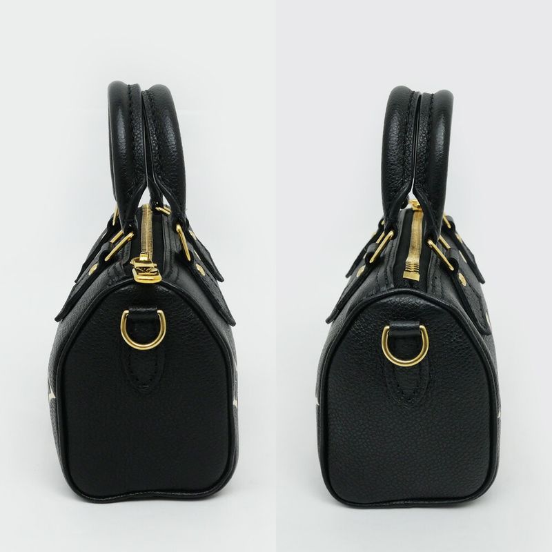Louis Vuitton Bicolor Monogram Empreinte Nano Speedy Black Hand Bag