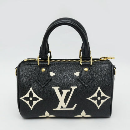 Louis Vuitton Bicolor Monogram Empreinte Nano Speedy Black Hand Bag