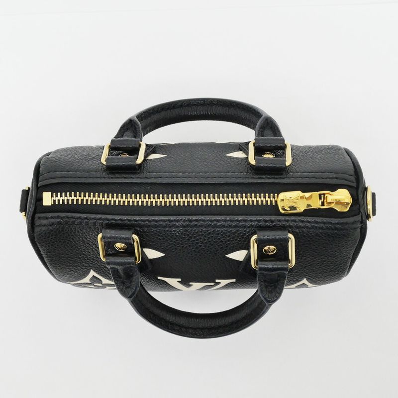 Louis Vuitton Bicolor Monogram Empreinte Nano Speedy Black Hand Bag