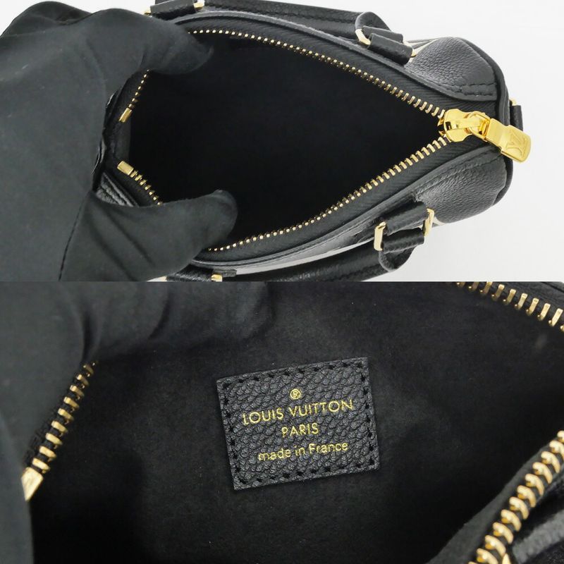 Louis Vuitton Bicolor Monogram Empreinte Nano Speedy Black Hand Bag