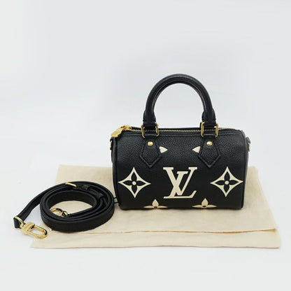 Louis Vuitton Bicolor Monogram Empreinte Nano Speedy Black Hand Bag