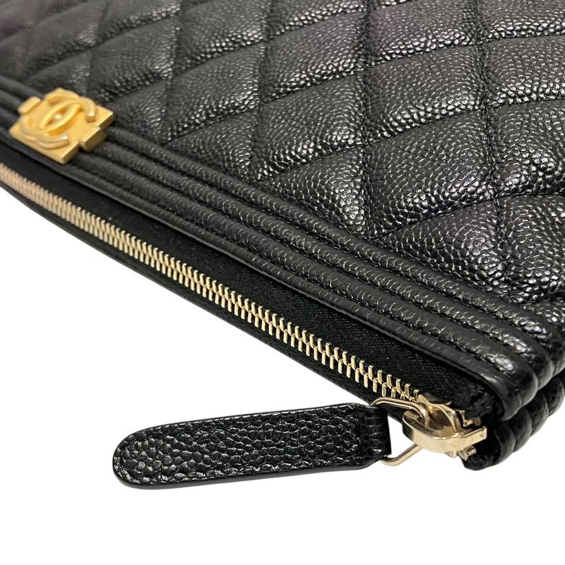 Chanel Clutch Caviar Leather