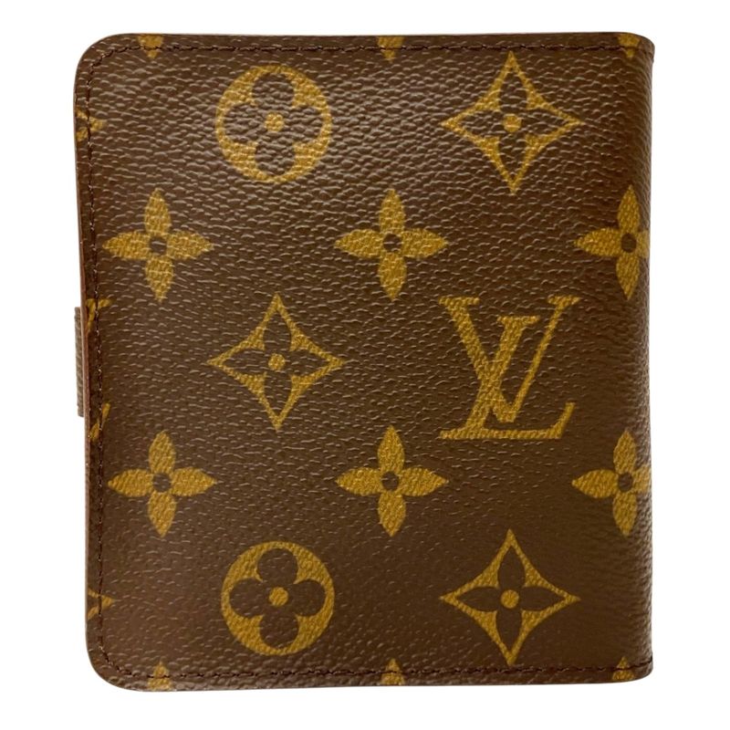 Louis Vuitton Compact Zip Monogram Bifold Wallet Canvas
