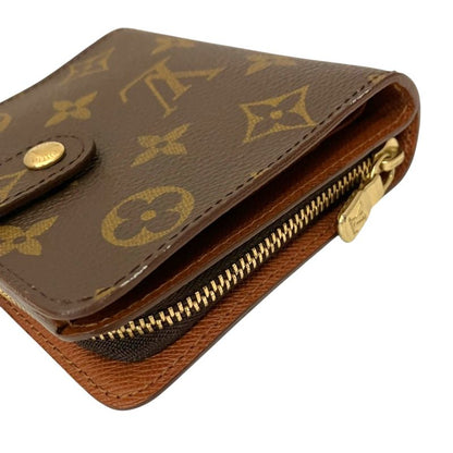 Louis Vuitton Compact Zip Monogram Bifold Wallet Canvas