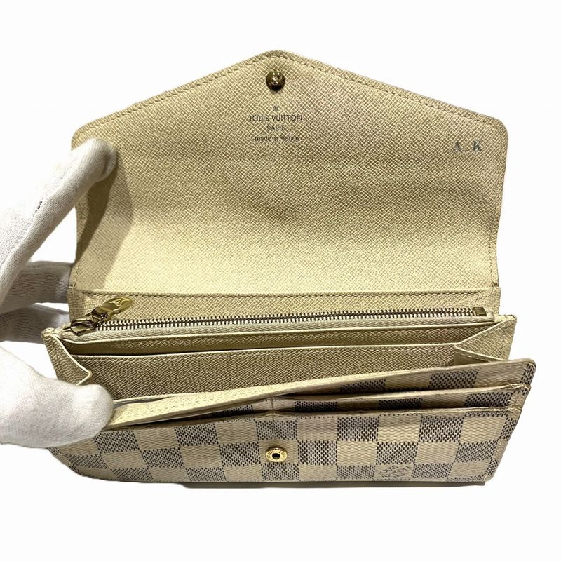 Louis Vuitton Portefeuille Sarah Damier Azur Wallet Leather