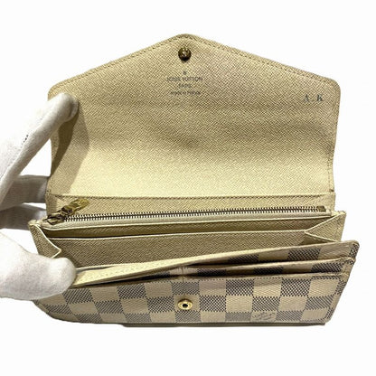 Louis Vuitton Portefeuille Sarah Damier Azur Wallet Leather