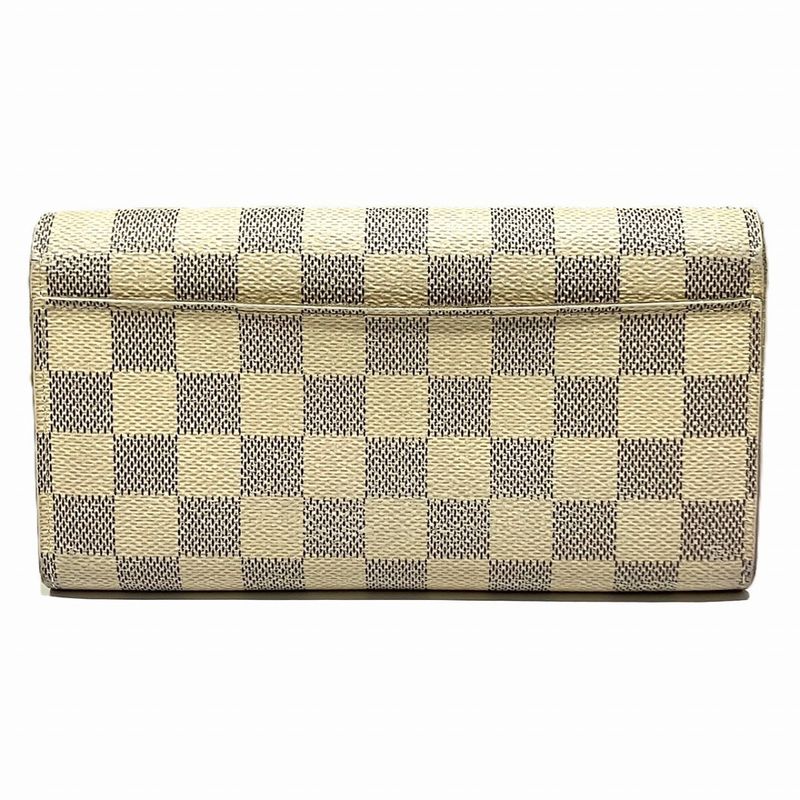 Louis Vuitton Portefeuille Sarah Damier Azur Wallet Leather
