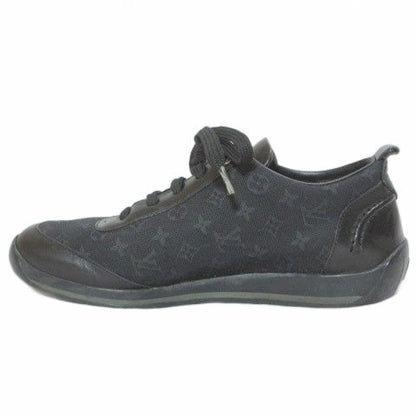 Louis Vuitton Monogram Mini Sneakers Low Cut Shoes 35.5 22.5 cm Black