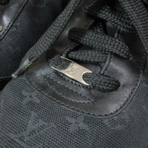 Louis Vuitton Monogram Mini Sneakers Low Cut Shoes 35.5 22.5 cm Black