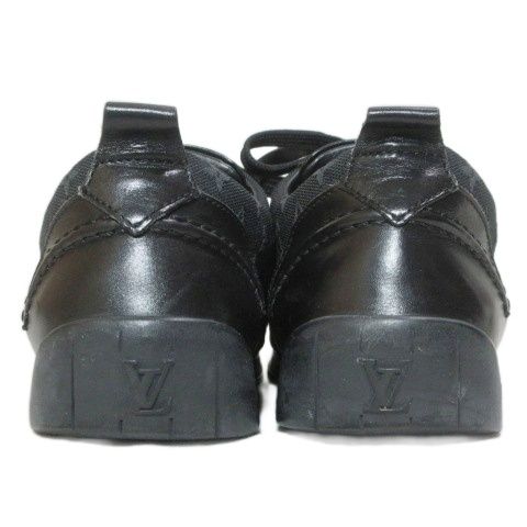 Louis Vuitton Monogram Mini Sneakers Low Cut Shoes 35.5 22.5 cm Black
