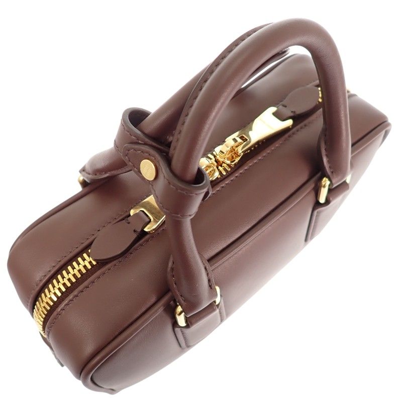 Miu Miu Miu Arcadi Leather Bag Regular 2-Way Bag Briarwood Gold