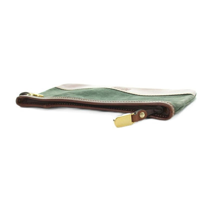 Loewe Pouch Case Multi Suede Leather Switch Anagram Brown Green