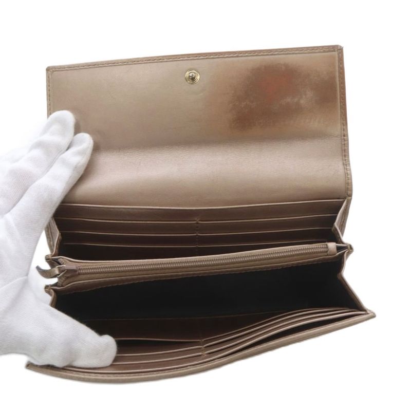 Gucci Brea Heart Wallet Bifold GG Canvas Beige 0959