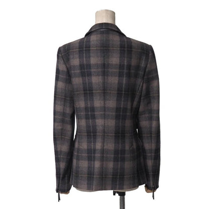 Max Mara Jacket 42 Single Leather Trim