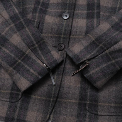 Max Mara Jacket 42 Single Leather Trim