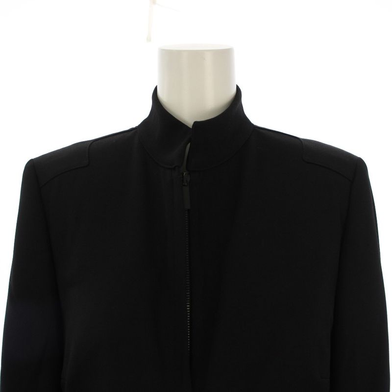 Gucci Jacket Zip Up Stand Collar Wool 40 Black