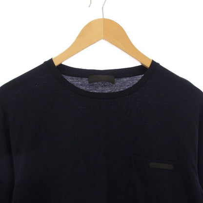 Prada T-Shirt Long Sleeve Crew Neck L Navy Blue
