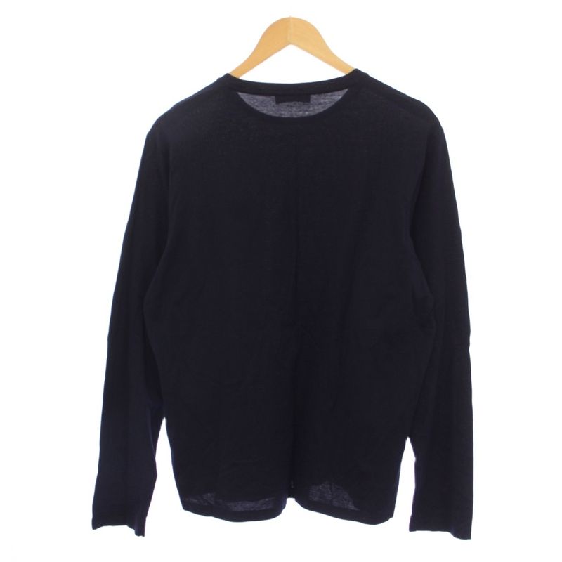 Prada T-Shirt Long Sleeve Crew Neck L Navy Blue