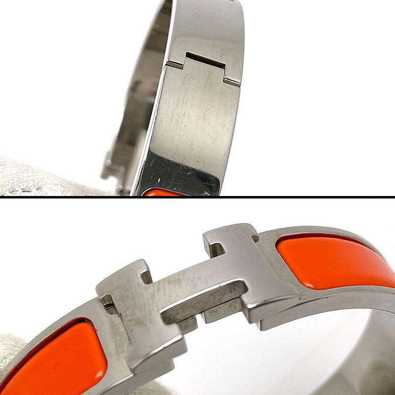 Hermes Clic Clac Bracelet Bangle Orange