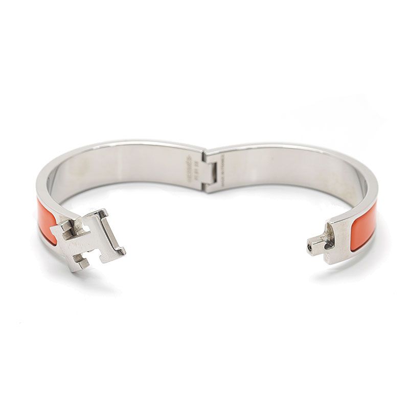 Hermes Clic Clac Bracelet Bangle Orange