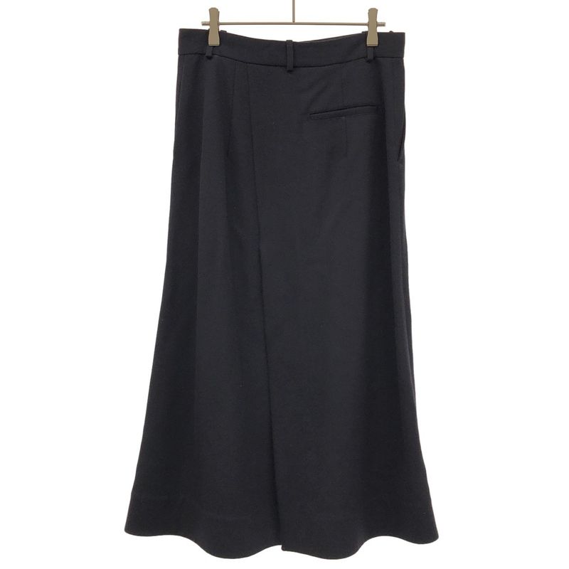 Celine Center Slit Wool Skirt 2 Dark Navy 38