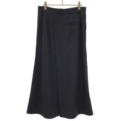 Celine Center Slit Wool Skirt 2 Dark Navy 38