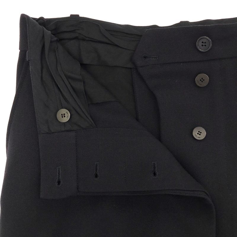 Celine Center Slit Wool Skirt 2 Dark Navy 38