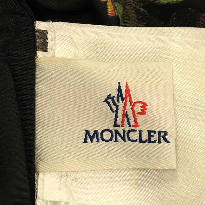 Moncler Eufrasia Flower Print Reversible Nylon Hoodie Black 0