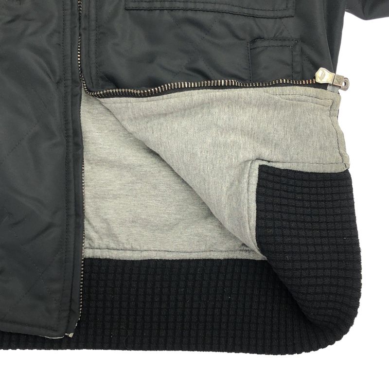 Dolce & Gabbana Quilted Nylon Rib Jacket Black 46