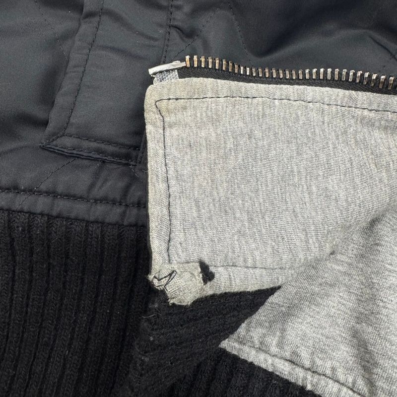 Dolce & Gabbana Quilted Nylon Rib Jacket Black 46