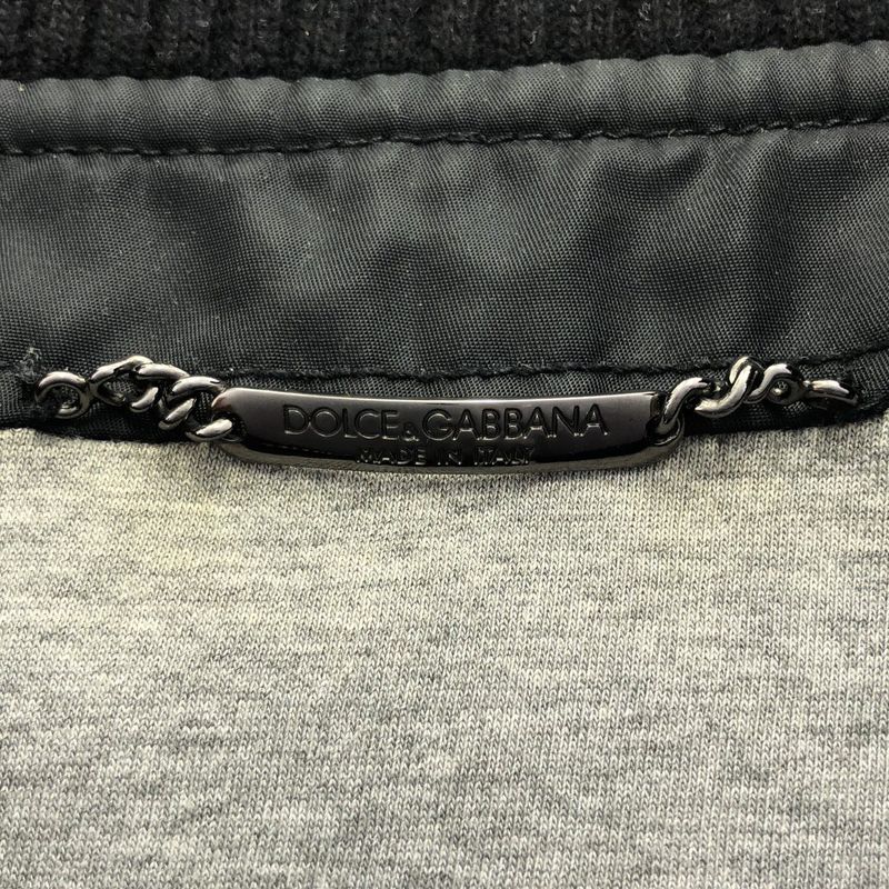 Dolce & Gabbana Quilted Nylon Rib Jacket Black 46