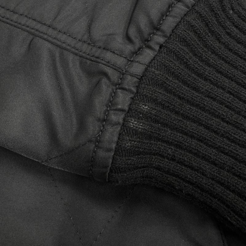 Dolce & Gabbana Quilted Nylon Rib Jacket Black 46