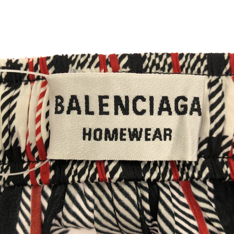 Balenciaga Silk Satin Easy Check Pants Mix 36