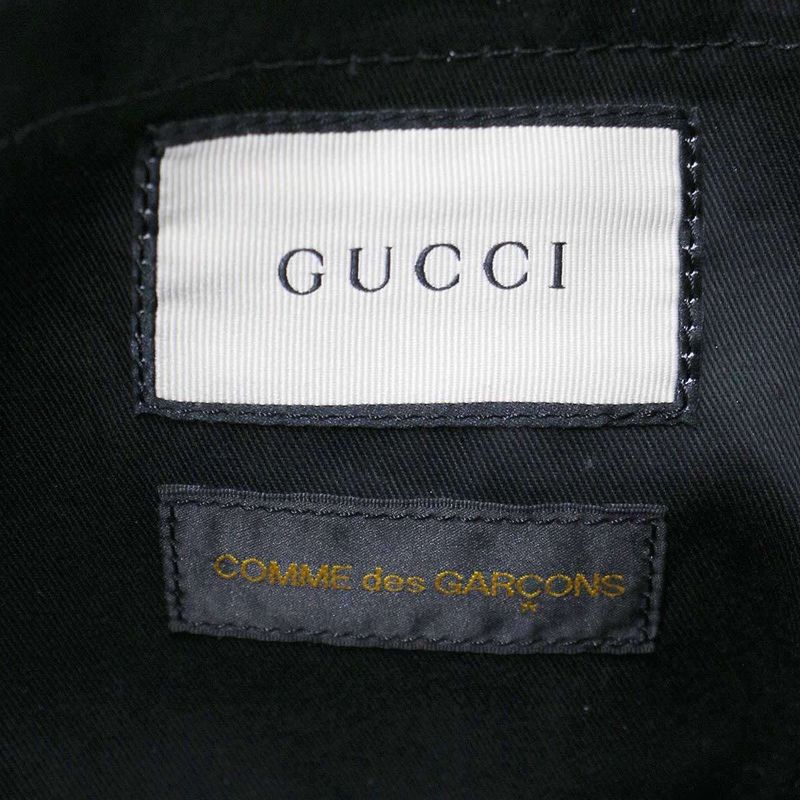 Gucci Comme Des Garcons Sherry Line Vinyl Tote Black