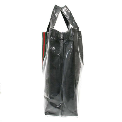Gucci Comme Des Garcons Sherry Line Vinyl Tote Black