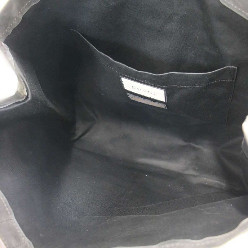 Gucci Comme Des Garcons Sherry Line Vinyl Tote Black
