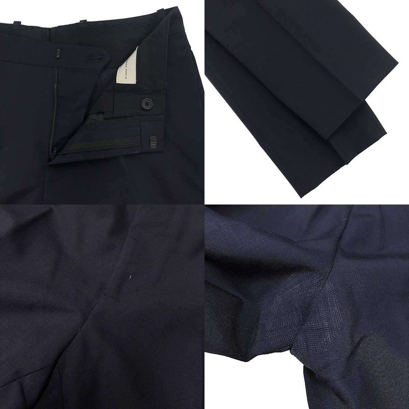 Balenciaga Tailored Jacket & Trousers Pants Set Suit Navy 44