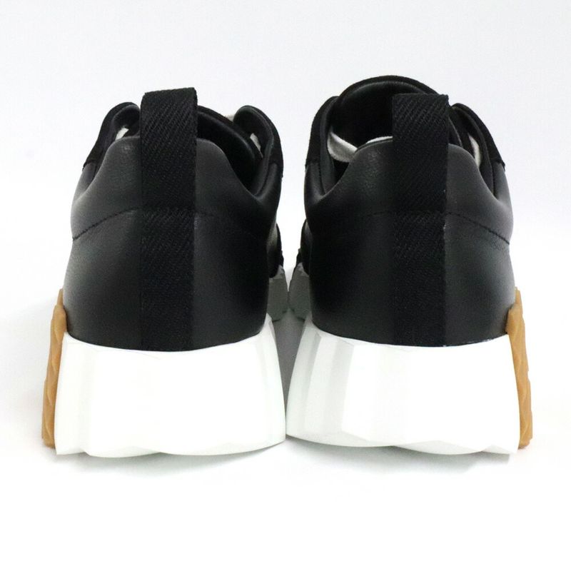 Hermes Bouncing Leather Sneakers Black 36.5 23.5 cm Shoes