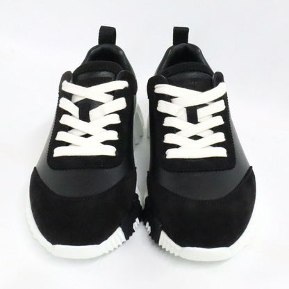 Hermes Bouncing Leather Sneakers Black 36.5 23.5 cm Shoes