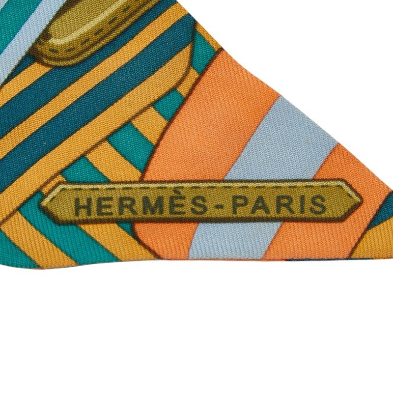 Hermes Twilly Sangle Scarf Multicolor Silk